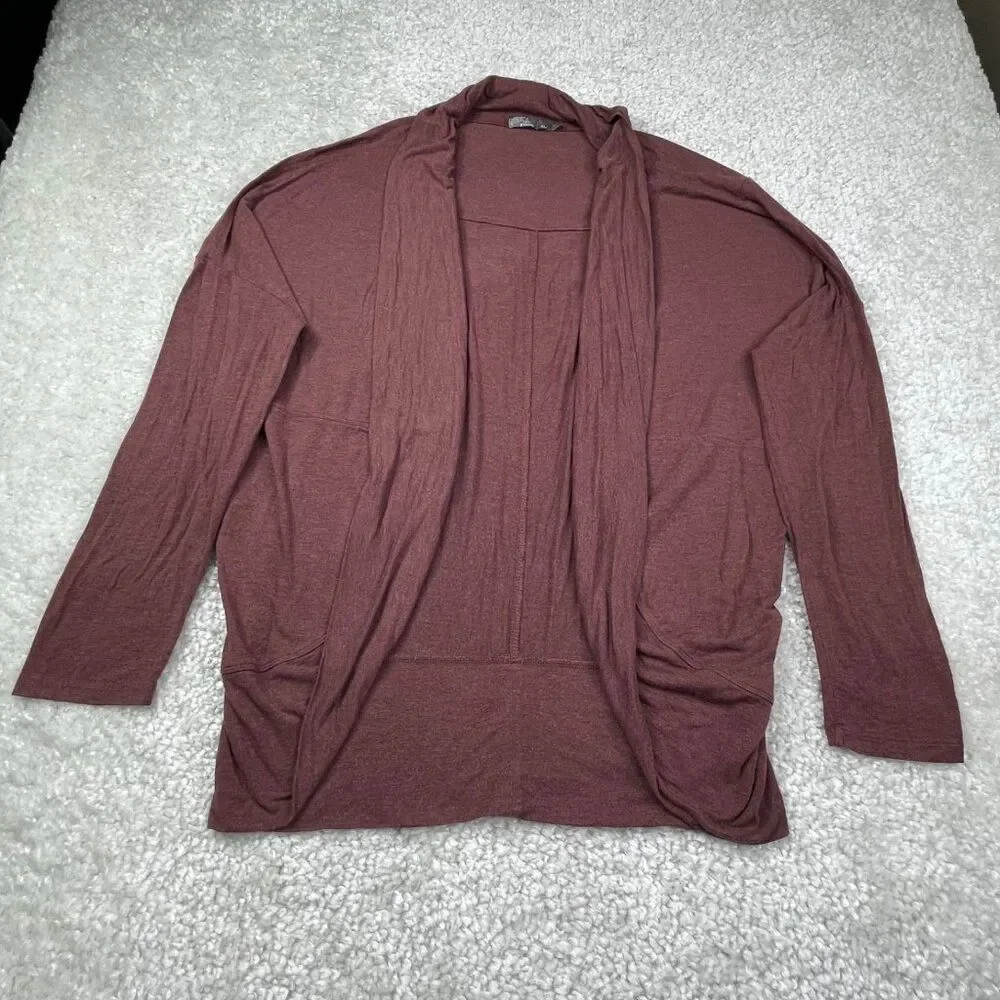 Prana Foundation Munra Wrap Cardigan Sweater Brown Womens XL